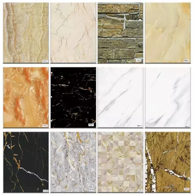 High Glossy Waterproof PVC Marble Wall Panel Fireproof PVC Wall Panel UV Board