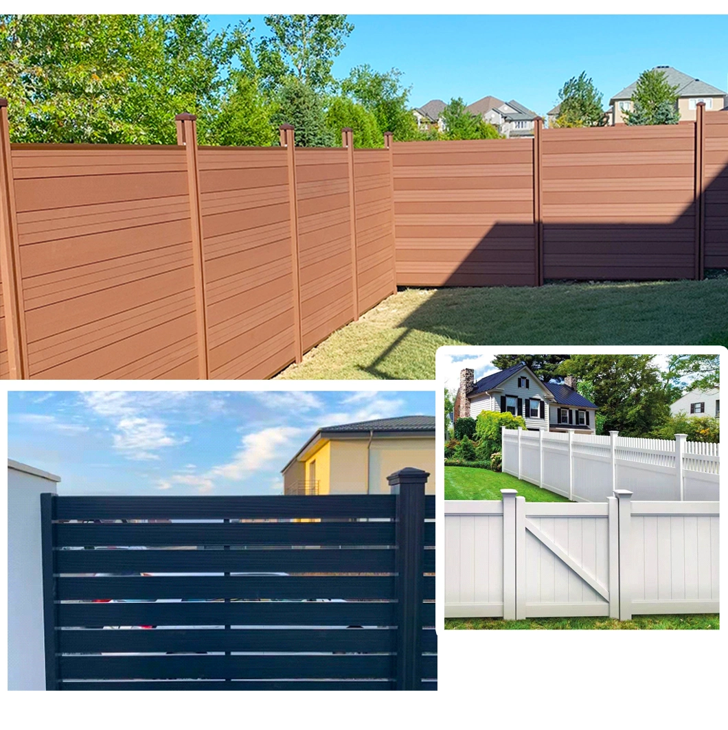 Outdoor Garden Fence Wood Composite WPC Fence Panels