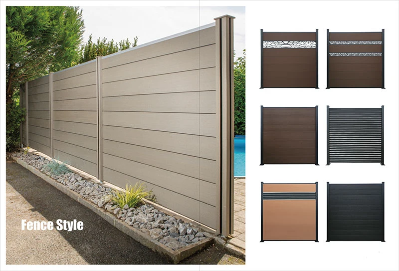 China Manufacturer Wholesale Factory Price Weather Resistant Outdoor Veranda Terrace Patio Waterproof Plastic Wood Grain Co-Extrusion WPC Composite Garden Fence