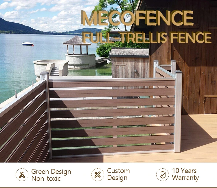 Mexytech Plastic Outdoor Composite WPC Garden Fence Gates and Fence