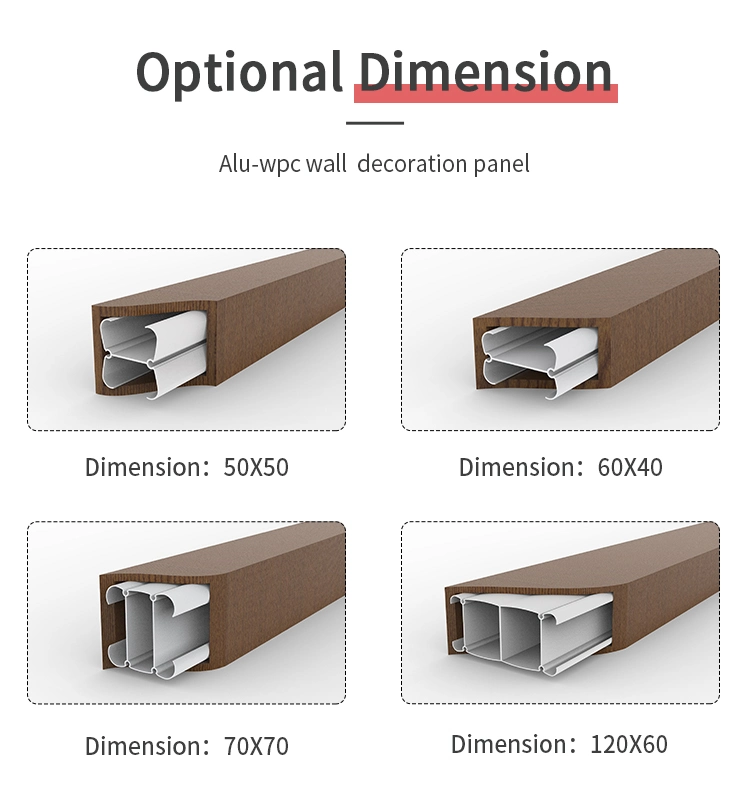 2021 Hot Sale WPC Timber Tubes Waterproof New Technology