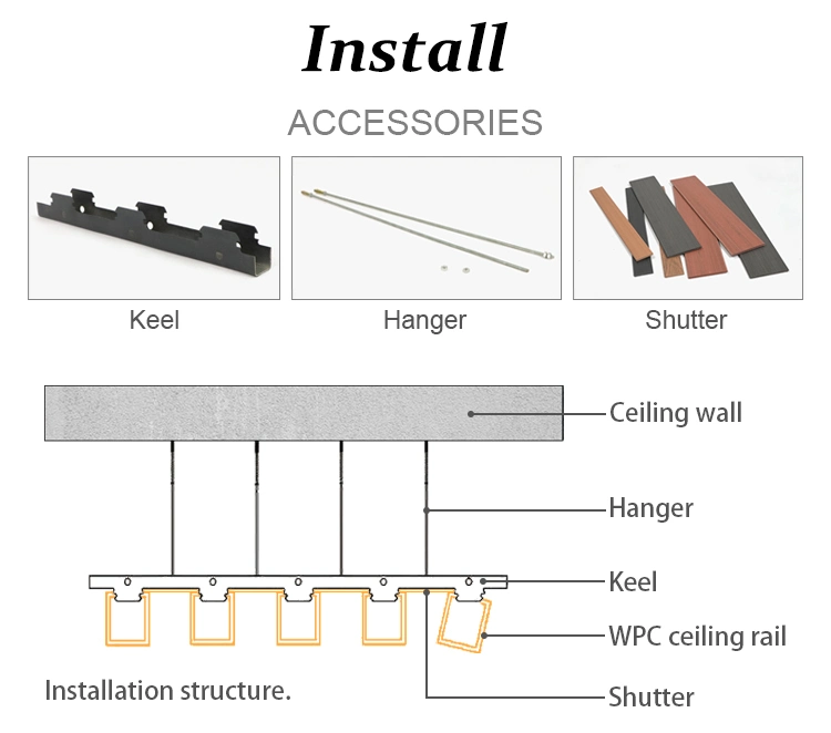 Indoor Decorative WPC Timber Tube Baffle Square Tube