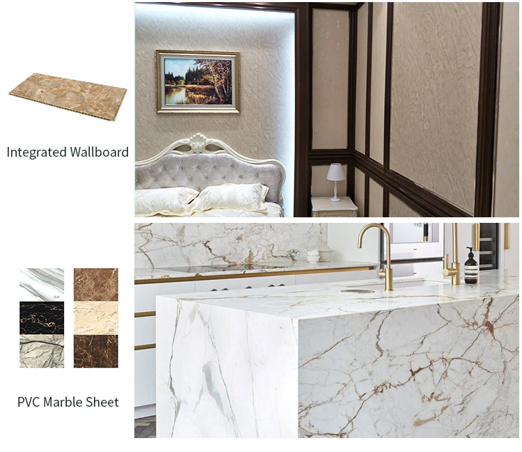 Low Price Marble PVC Sheet UV PVC Marble Sheet PVC Wall Board for Interior Decoration